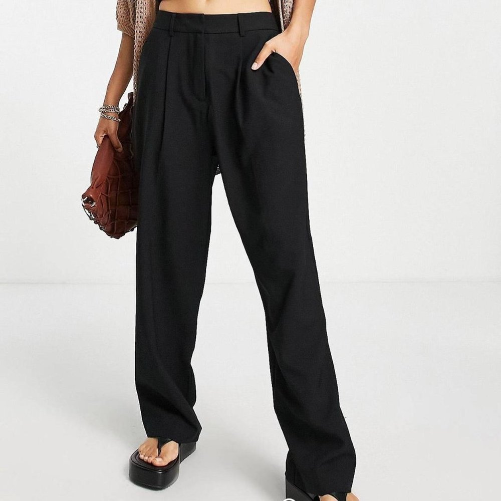 Topshop Black Trousers (Petite)